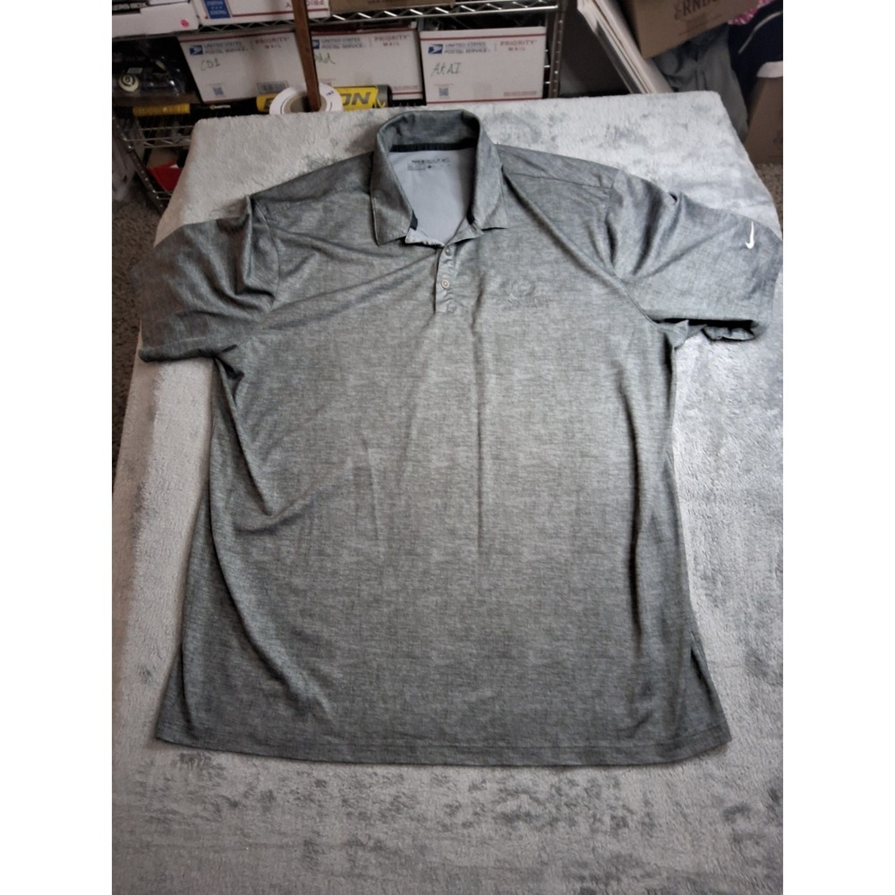Mens Nike Golf Polo XL Dri Fit Gray Conn Creek Napa Valley Winery